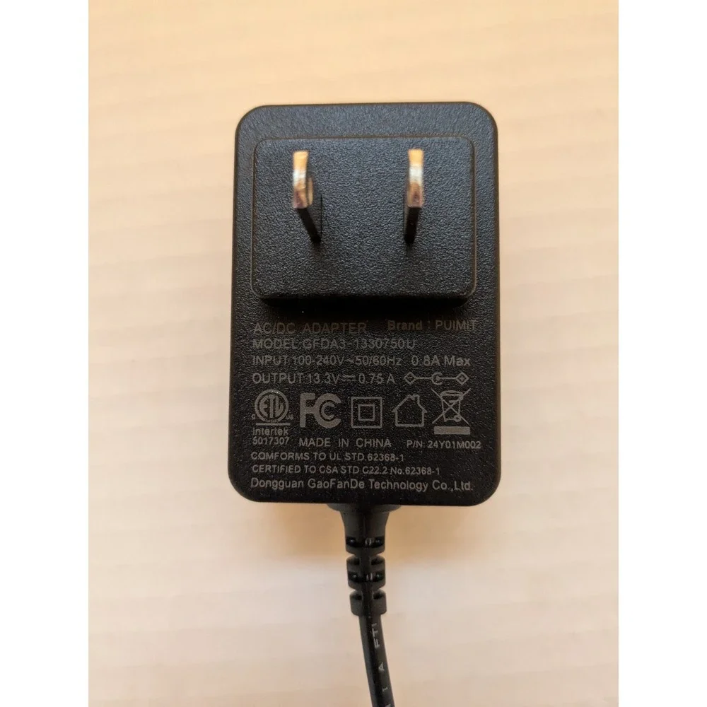 Shark Replacement Charging Cord - Model #: GFDA3-1330750U‎